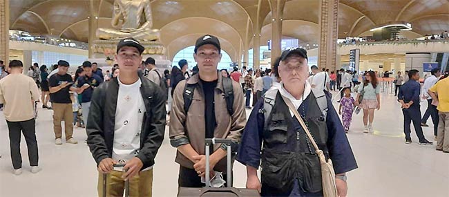 実習生がテチョ空港から日本へ