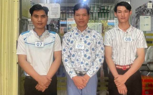 タイル張り作業の合格者